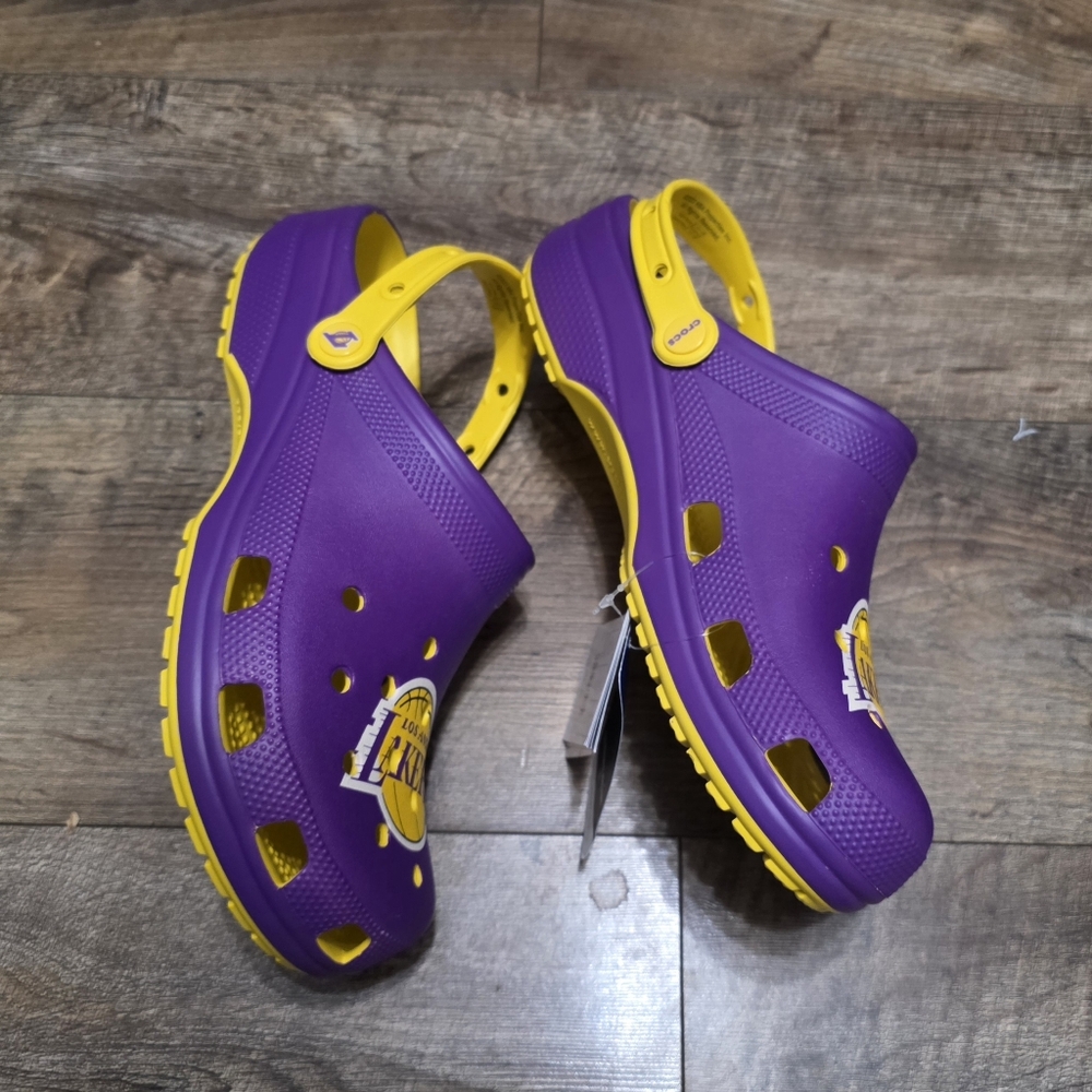 Crocs LA Lakers Sandals Men Size 11 - Picture 8 of 13